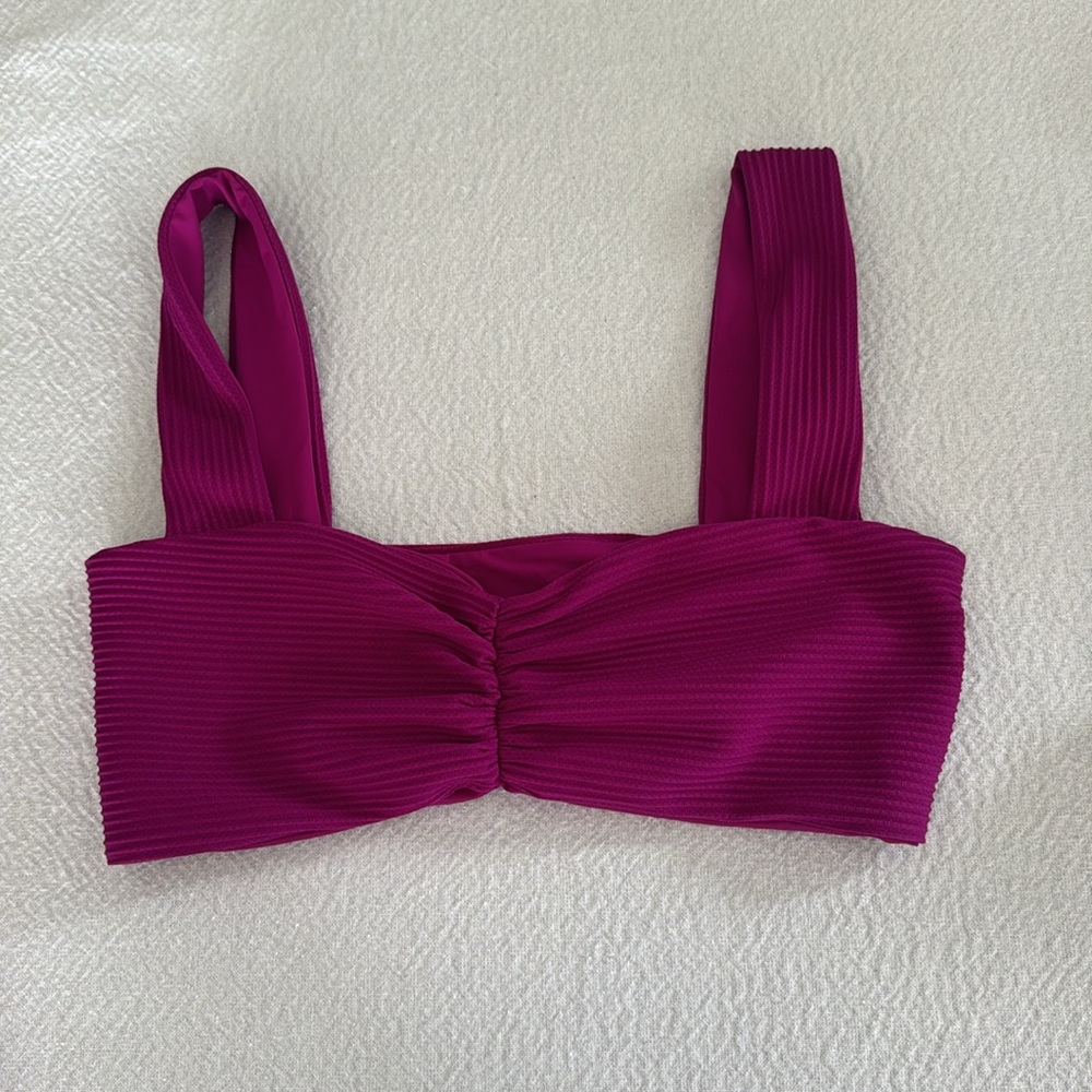 l*space Magenta Ribbed Bikini Set - Picture 11 of 12